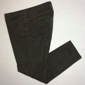 Loft Marisa Skinny Ankle Pants Brown 6P